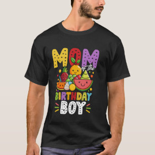 Mutter des Geburtstagsjungen Familie Lustige Fruch T-Shirt