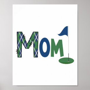 Mutter des Geburtstagsjungen Hole In One Golf Spor Poster