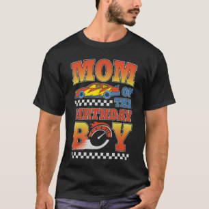 Mutter des Geburtstagsjungen Rennfahrer Renn-Gebur T-Shirt