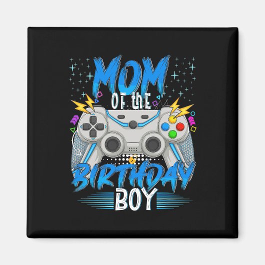 Mutter des Geburtstagsjungen Videospiel Geburtstag Magnet (Vorne)