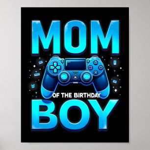 Mutter des Geburtstagsjungen Videospieler Gaming  Poster