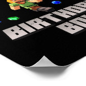 Mutter des Geburtstagsjungen Videospieler Pixelzah Poster (Ecke)