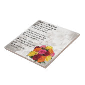 Mutter des Gedichts der Braut - Blume Fliese (Seite)