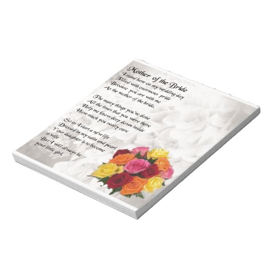 Mutter des Gedichts der Braut - Blume Notizblock (Rotiert)