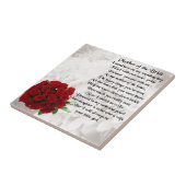 Mutter des Gedichts der Braut - Rote Rosen Fliese (Seite)