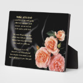 Mutter des Gedichts - Rosa Blume Fotoplatte (Seite)