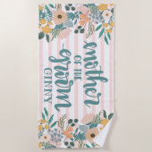 Mutter des Groom Bachelorette Personalisiert Strandtuch (Vorderseite)