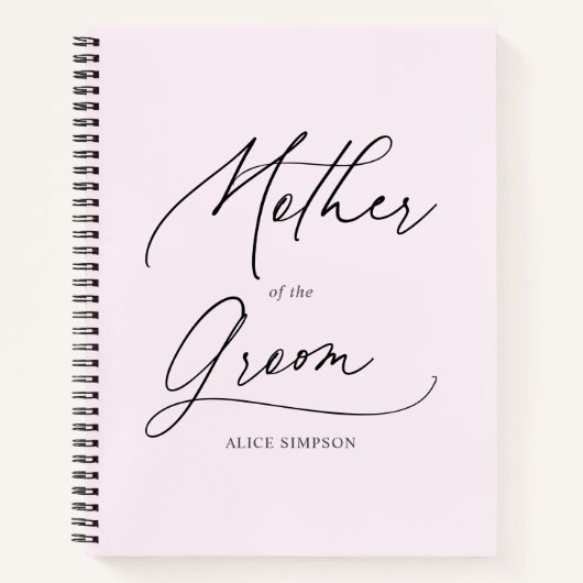 Mutter des Groom-Chic-Skript-Notebooks Notizblock (Vorderseite)