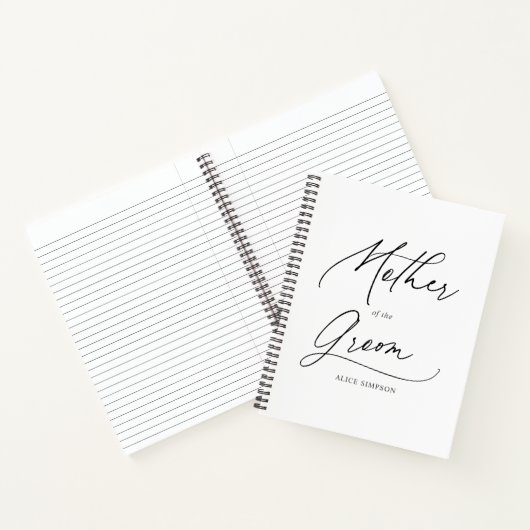 Mutter des Groom-Chic-Skript-Notebooks Notizblock (Innenseite)