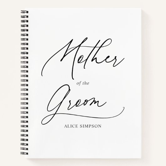 Mutter des Groom-Chic-Skript-Notebooks Notizblock (Vorderseite)