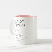 Mutter des Groom-Chic-Skripts Zweifarbige Tasse (Vorderseite Links)