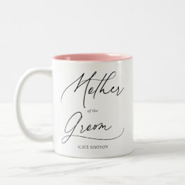 Mutter des Groom-Chic-Skripts Zweifarbige Tasse