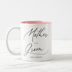 Mutter des Groom-Chic-Skripts Zweifarbige Tasse