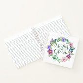 Mutter des Groom Elegant Floral Wedding Noteboo Notizbuch (Innenseite)