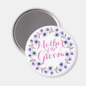 Mutter des Groom Floral Wedding Magnet (Vorderseite/Rückseite)