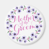 Mutter des Groom Floral Wedding Magnet (Vorne)