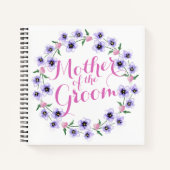 Mutter des Groom Floral Wedding Notebook Notizbuch (Vorderseite)