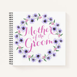 Mutter des Groom Floral Wedding Notebook Notizbuch