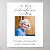 Mutter des Groom-Fotos Rettete eine Gedenkstätte f Poster (Vorne)