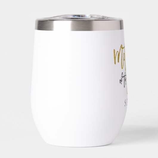 Mutter des Groom-Geschenkes Name Black Gold Glitze (Vorderseite)