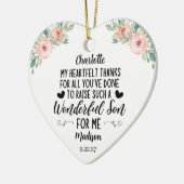 Mutter des Groom Geschenks mit A Dankeschön Nachri Keramik Ornament (Links)