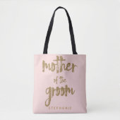 Mutter des Groom Gold Glitzer Blush PInk Tasche (Vorderseite)