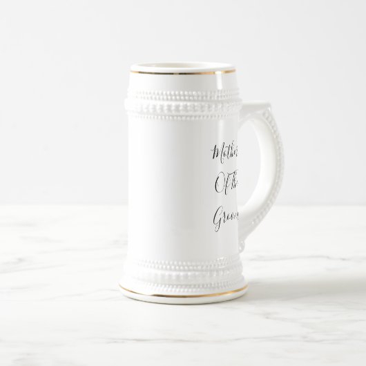 Mutter des Groom Hochzeitsgeschenke für Moderne 20 Bierglas (VorderseiteRechts)