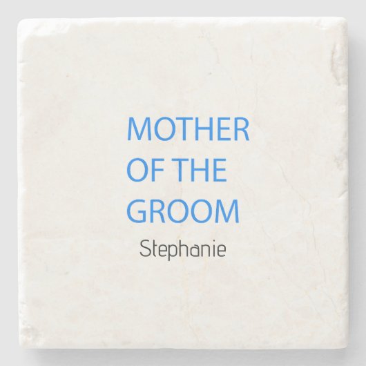 Mutter des Groom Hochzeitsgeschenke Gefallen Blue Steinuntersetzer (Vorderseite)