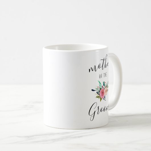 Mutter des Groom Hochzeitsgeschenks Boho Blumenchi Kaffeetasse (VorderseiteRechts)