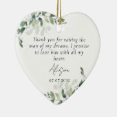 Mutter des Groom Keepake Keramik Ornament (Rechts)