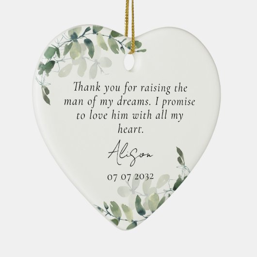 Mutter des Groom Keepake Keramik Ornament (Rechts)