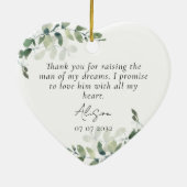 Mutter des Groom Keepake Keramik Ornament (Hinten)