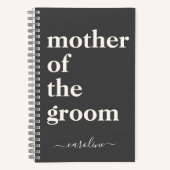 Mutter des Groom Minimalistische Moderne Custom Bl Notizblock (Vorderseite)