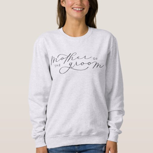 Mutter des Groom Niedlich Script Brautparty Sweat Sweatshirt (Vorderseite)