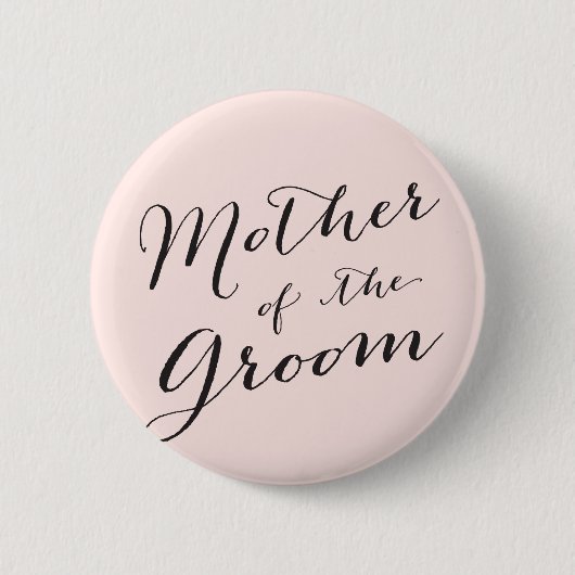 Mutter des Groom-Script-Hochzeitsszenario-Brautpar Button (Vorderseite)