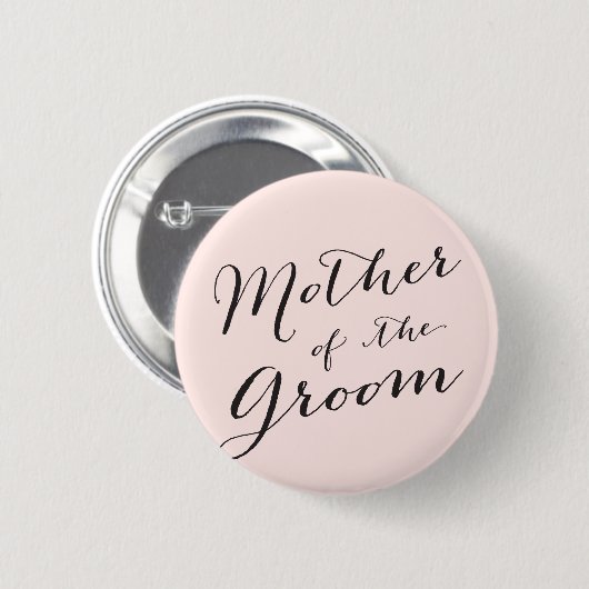 Mutter des Groom-Script-Hochzeitsszenario-Brautpar Button (Vorne & Hinten)