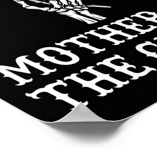 Mutter des Groom Skeleton Gothic Bachelor Weddi Poster (Ecke)