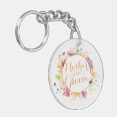 Mutter des Groom Watercolor Hochzeitssemanns Schlü Schlüsselanhänger (Vorderseite links)