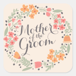 Mutter des Groom Watercolor Weddin Sticker Siegels