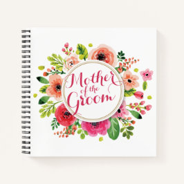 Mutter des Groom Watercolor Wedding Gästebuches Notizblock