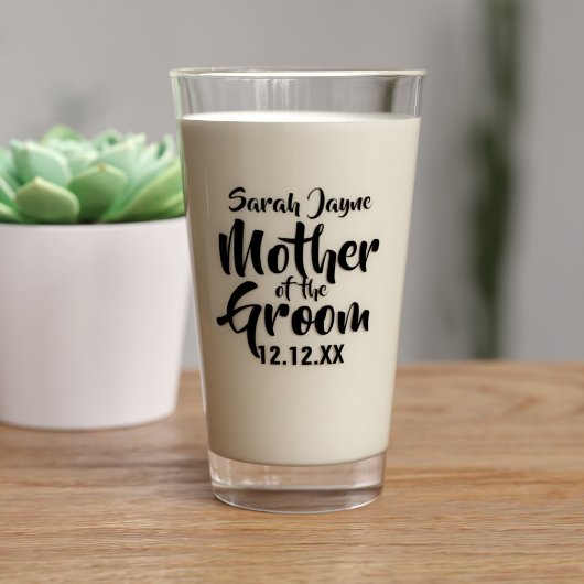 Mutter des Groom Wedding Elternglases Glas