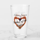 Mutter des Groom Wedding l Heart Glas (Rückseite)