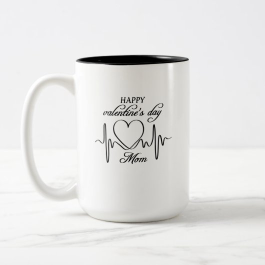 Mutter des guten Valentinstag Zweifarbige Tasse (Links)