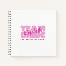 Mutter des Hochzeitsmannes, die den Namen Retro Ro Notizblock