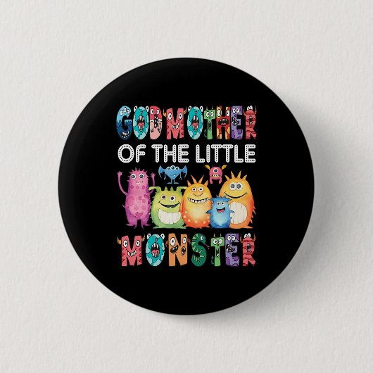 Mutter des kleinen Monsters Kinder 1. Geburtstag Button (Vorderseite)