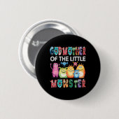 Mutter des kleinen Monsters Kinder 1. Geburtstag Button (Vorne & Hinten)