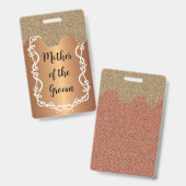 Mutter des Lanyards des Groom Hen Night Abzeichens Ausweis (Vorder- & Rückseite)