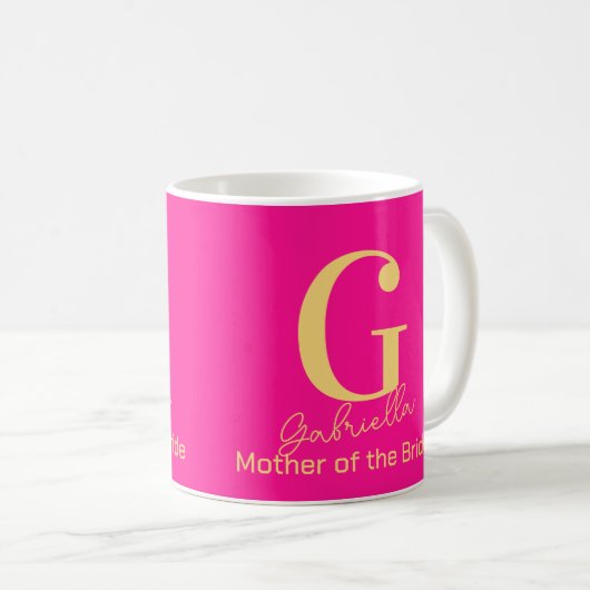 Mutter des modernen Monogramms der Bride Kaffeetasse (VorderseiteRechts)