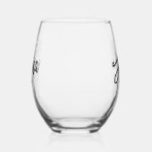 Mutter des Monogram-Signaturskripts der Bride Weinglas Ohne Stiel (Links)