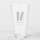 Mutter des Monogrammnamen der Braut Glas (Rückseite)